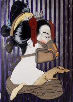 A Chocolate Courtesan of the Floating World as Queen Elizabeth ii (after Sharaku) 2007 by Benedict Ernst